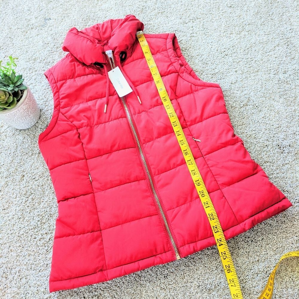 NWT Red Calvin Klein Puffer Vest Small - Picture 10 of 12
